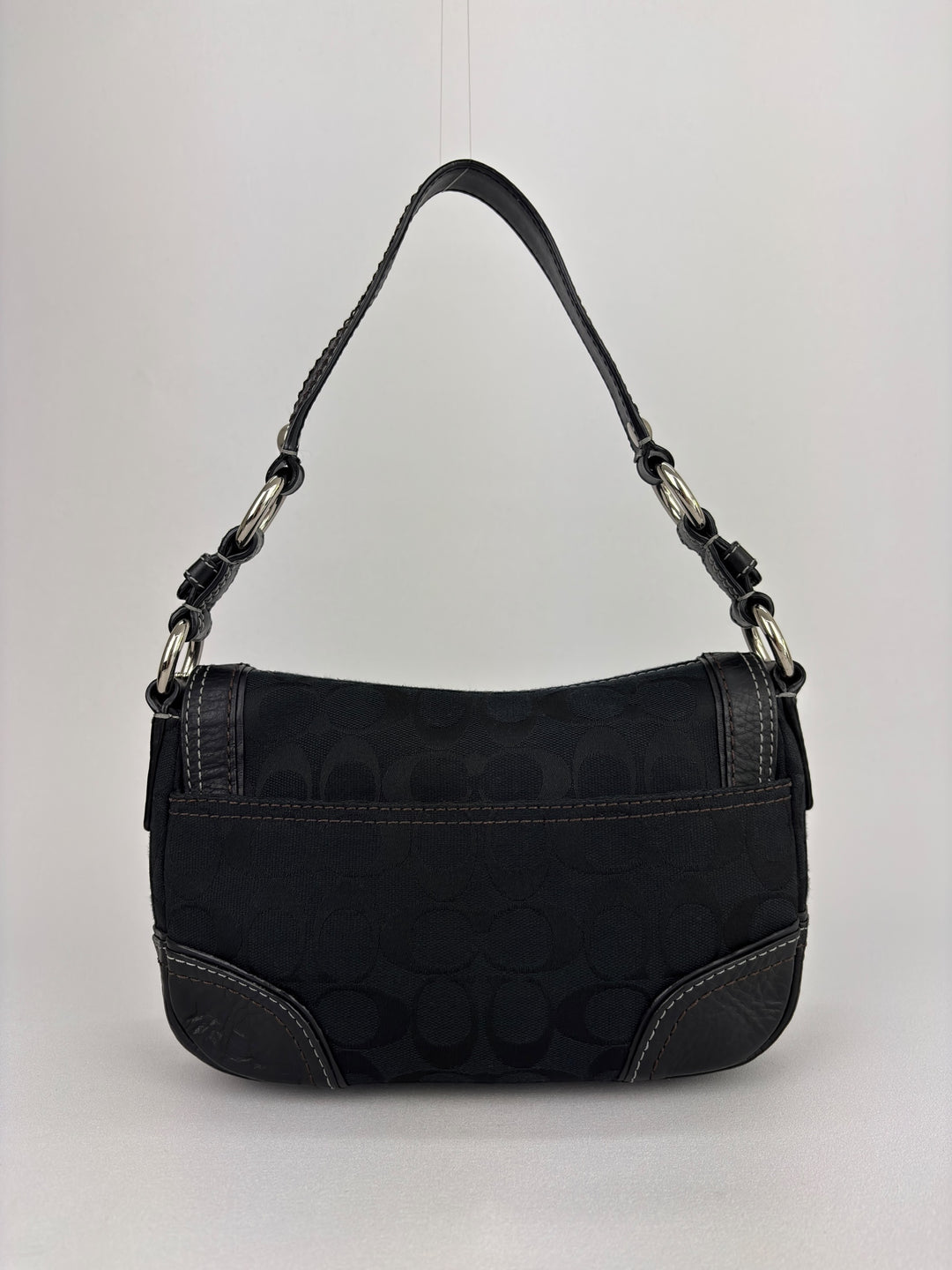Coach Signature Turnlock Flap Shoulder Bag