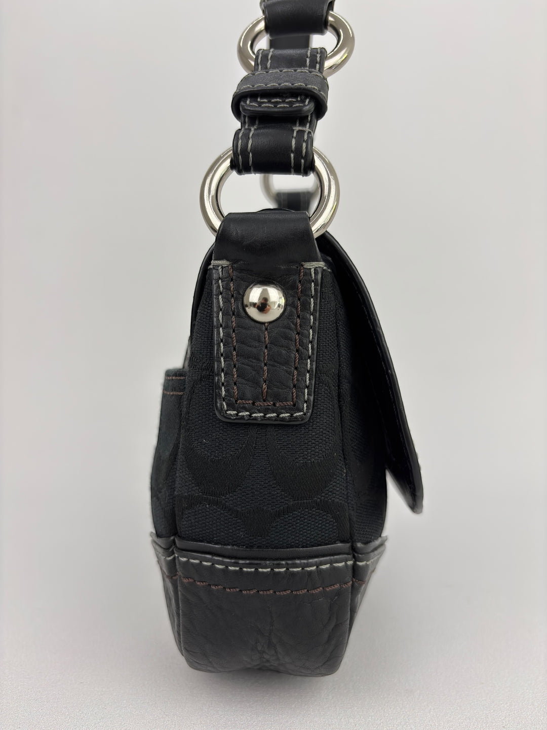 Coach Signature Turnlock Flap Shoulder Bag
