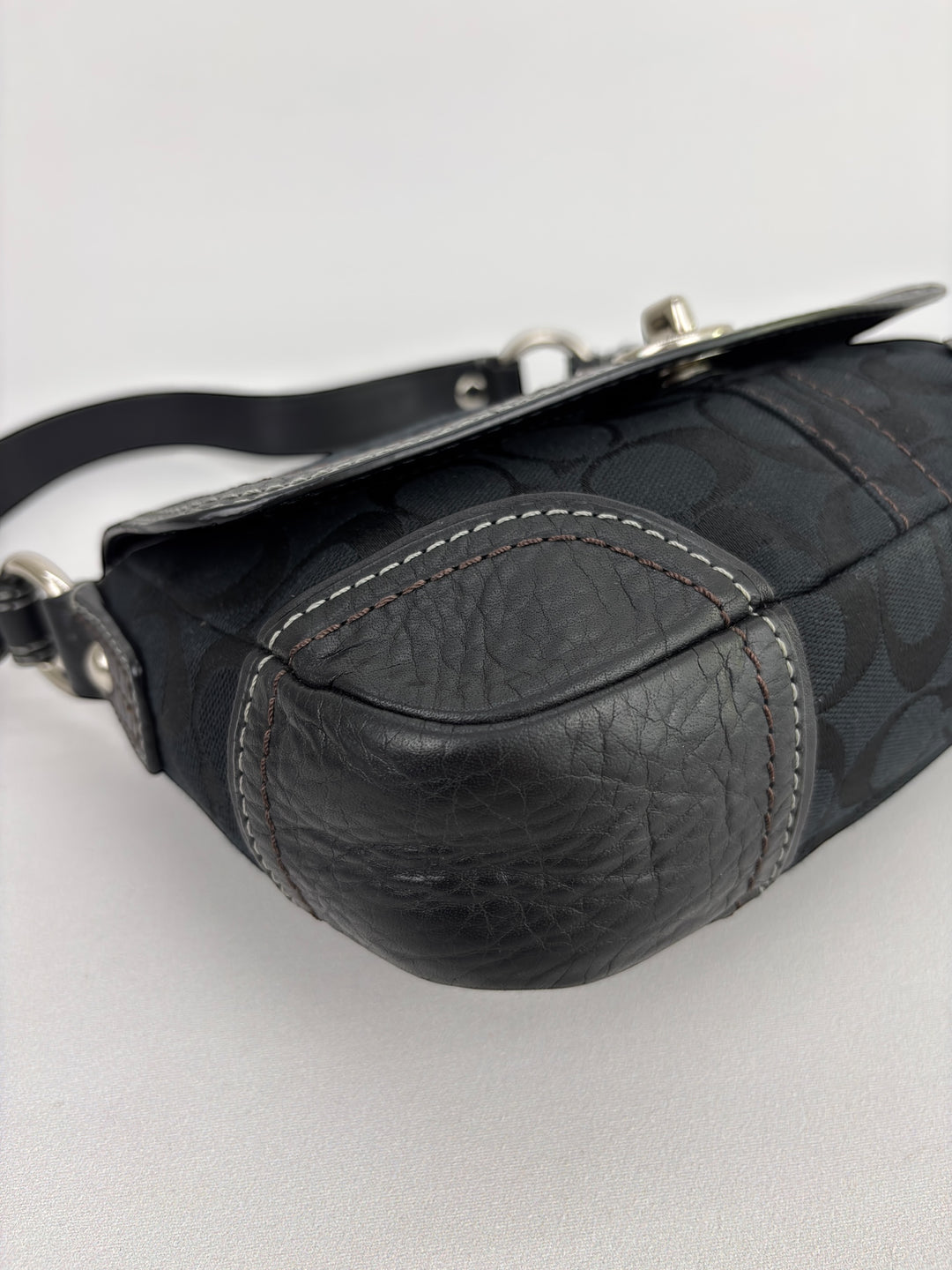 Coach Signature Turnlock Flap Shoulder Bag
