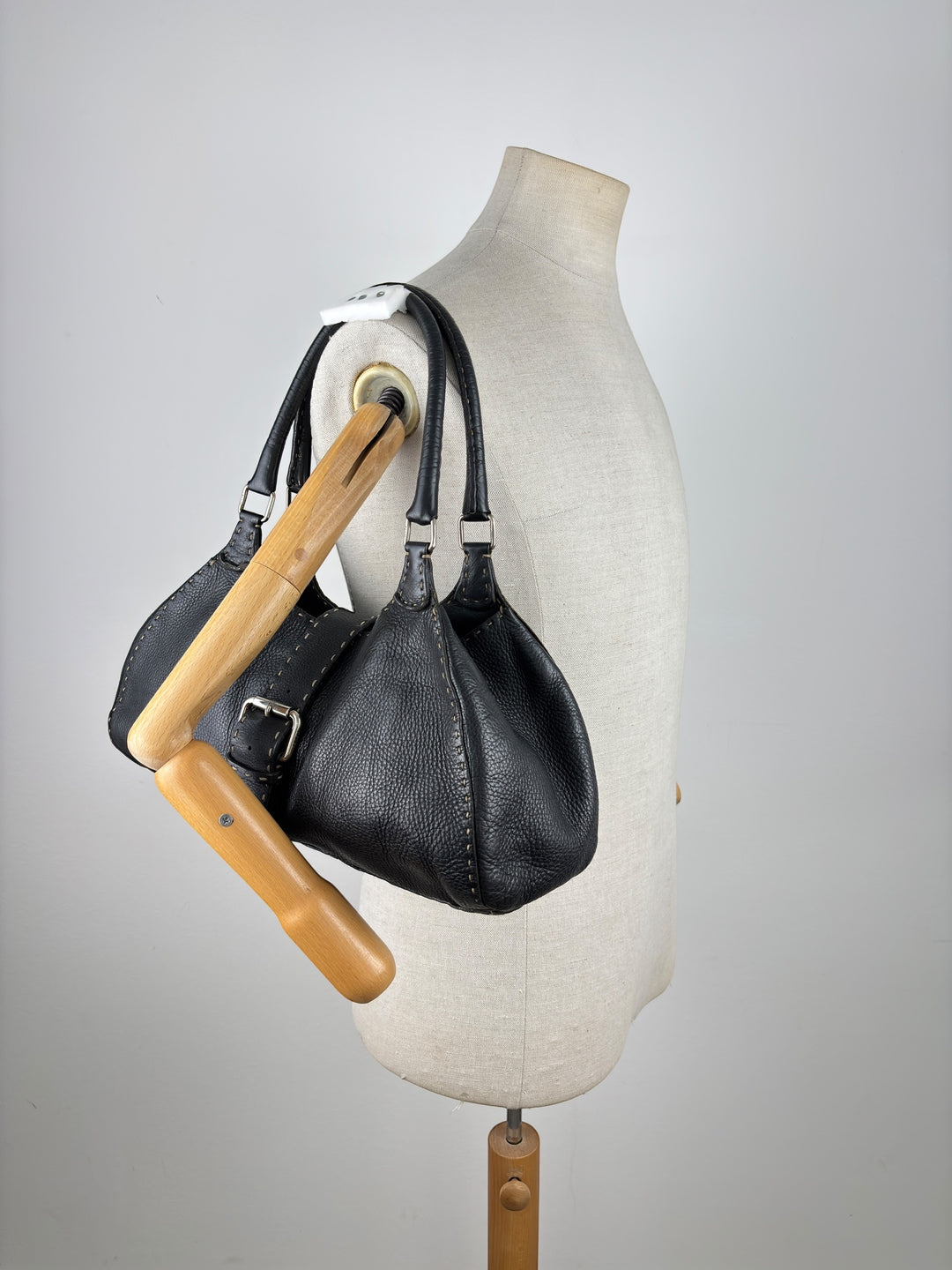 Fendi Selleria-Line Leather Buckle Shoulder-Bag
