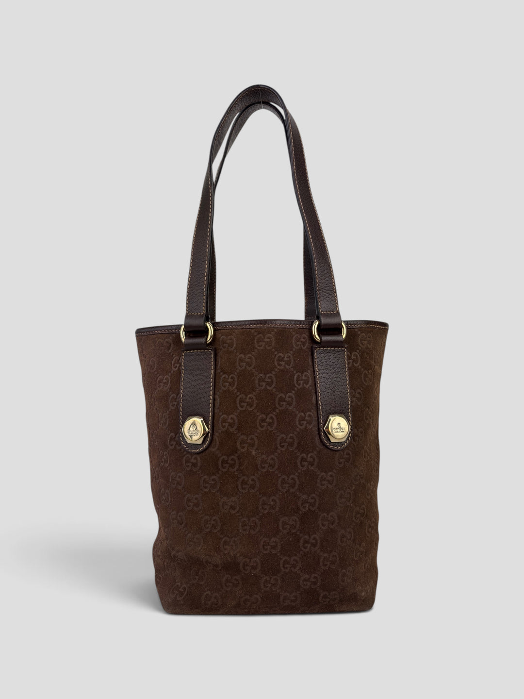Gucci Charmy Abbey GG Suede Tote Wildleather / Shoulder-Bag