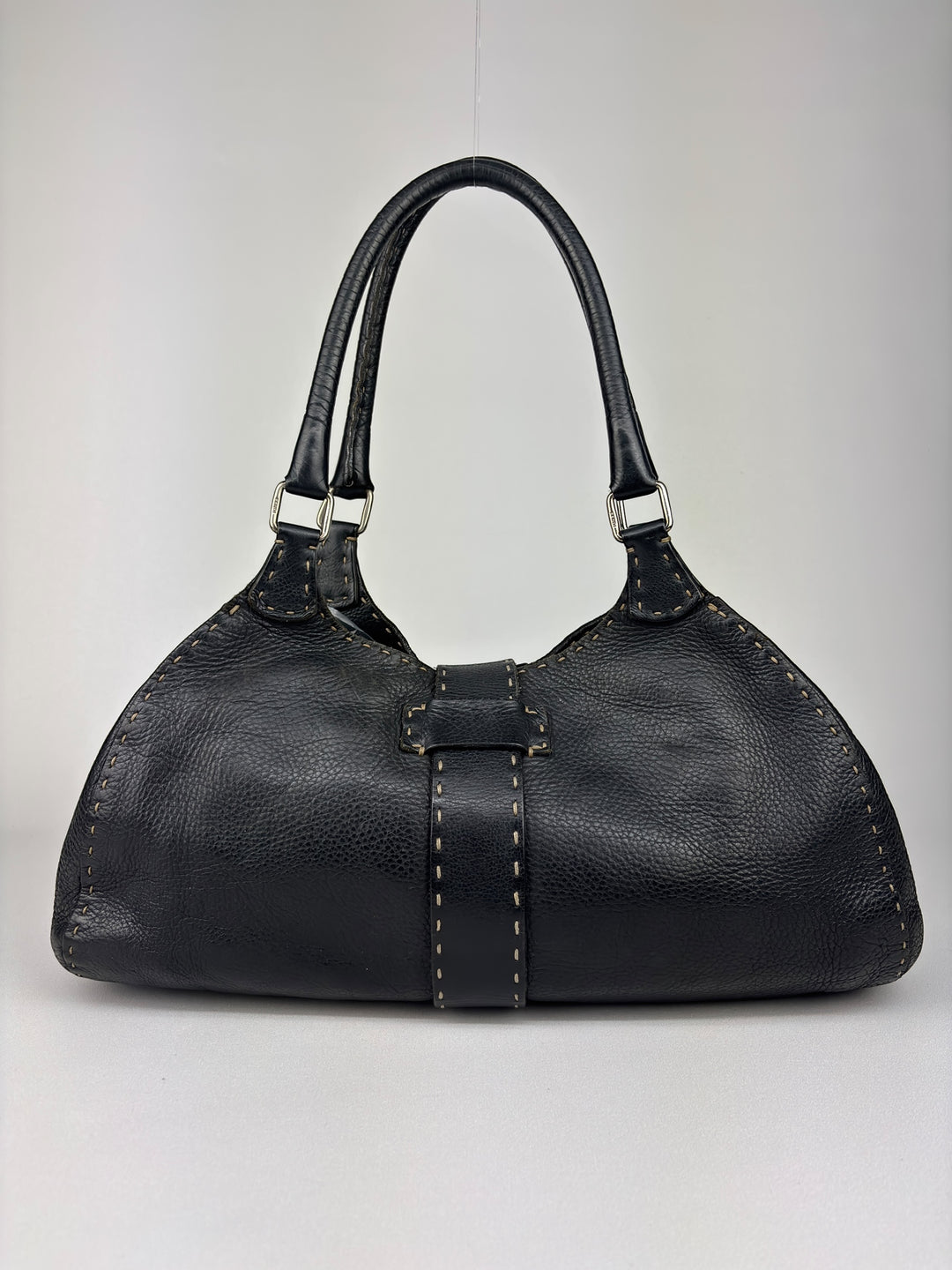 Fendi Selleria-Line Leather Buckle Shoulder-Bag