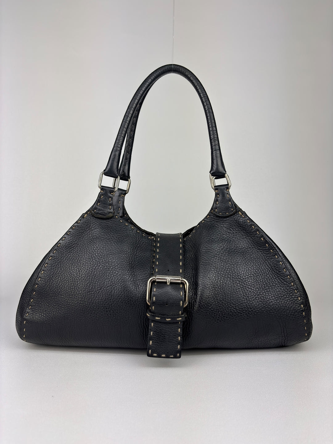 Fendi Selleria-Line Leather Buckle Shoulder-Bag