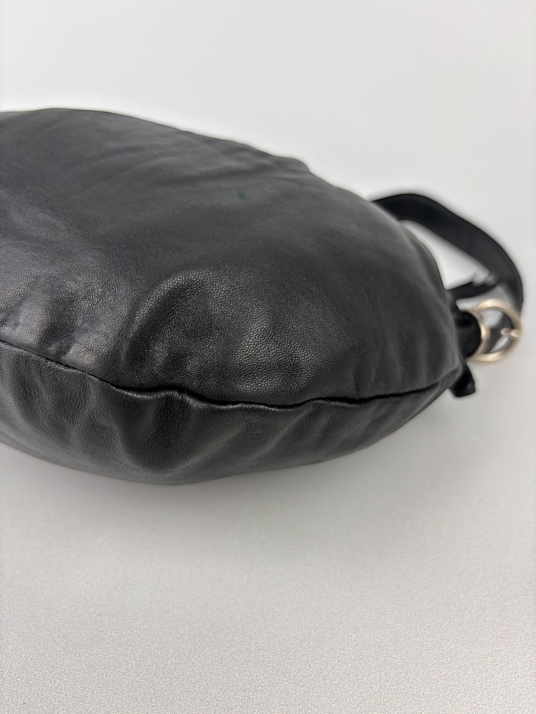 Miu Miu Vitello Archive  Ruched Leather Hobo / Shoulder-Bag (Halfmoon Banana)