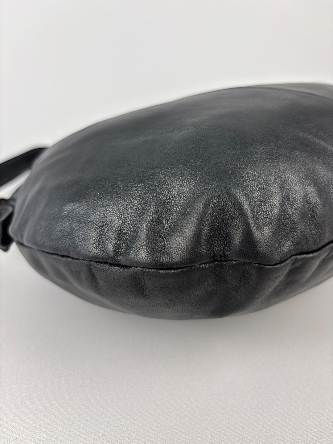 Miu Miu Vitello Archive  Ruched Leather Hobo / Shoulder-Bag (Halfmoon Banana)