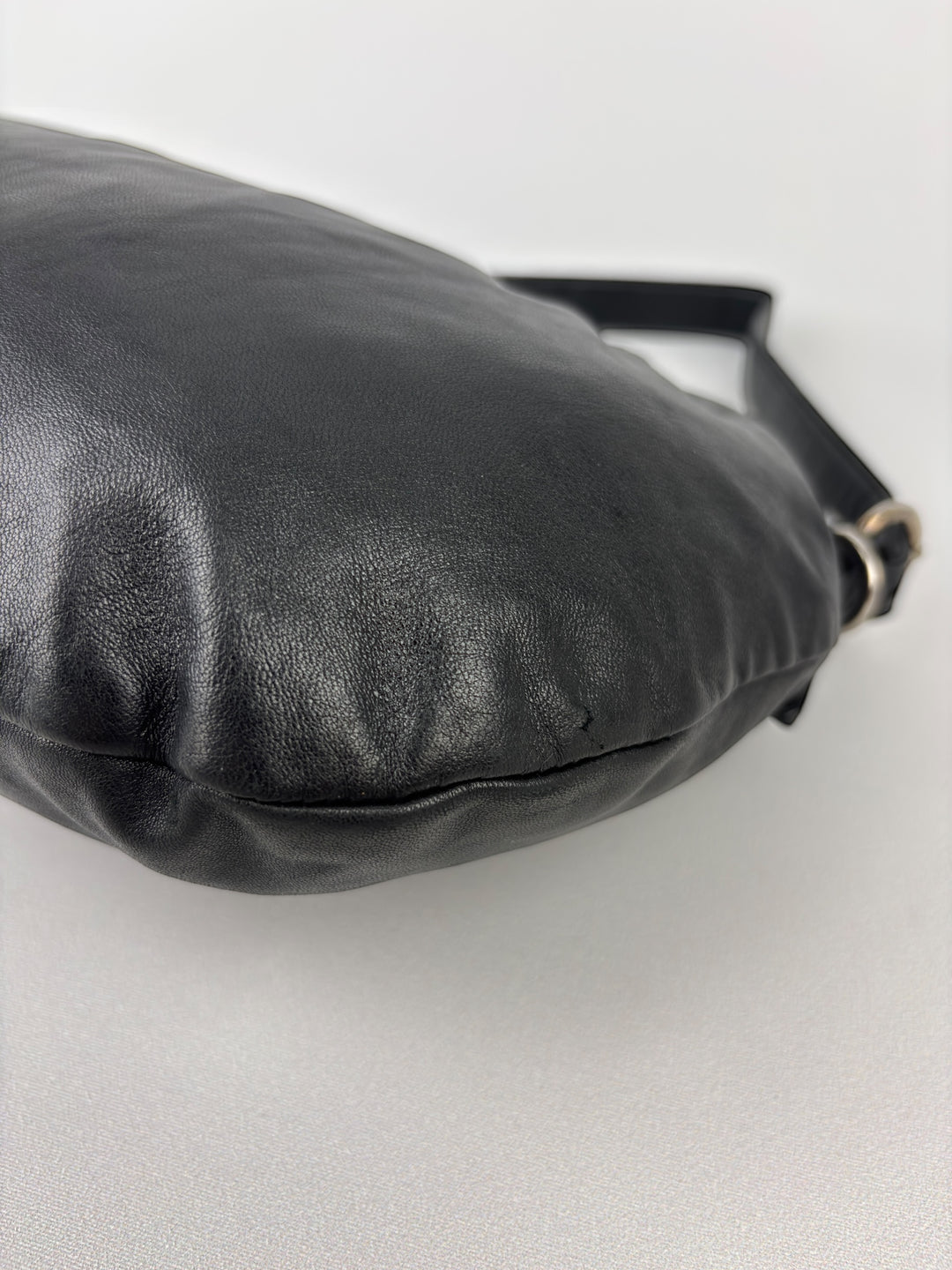 Miu Miu Vitello Archive  Ruched Leather Hobo / Shoulder-Bag (Halfmoon Banana)