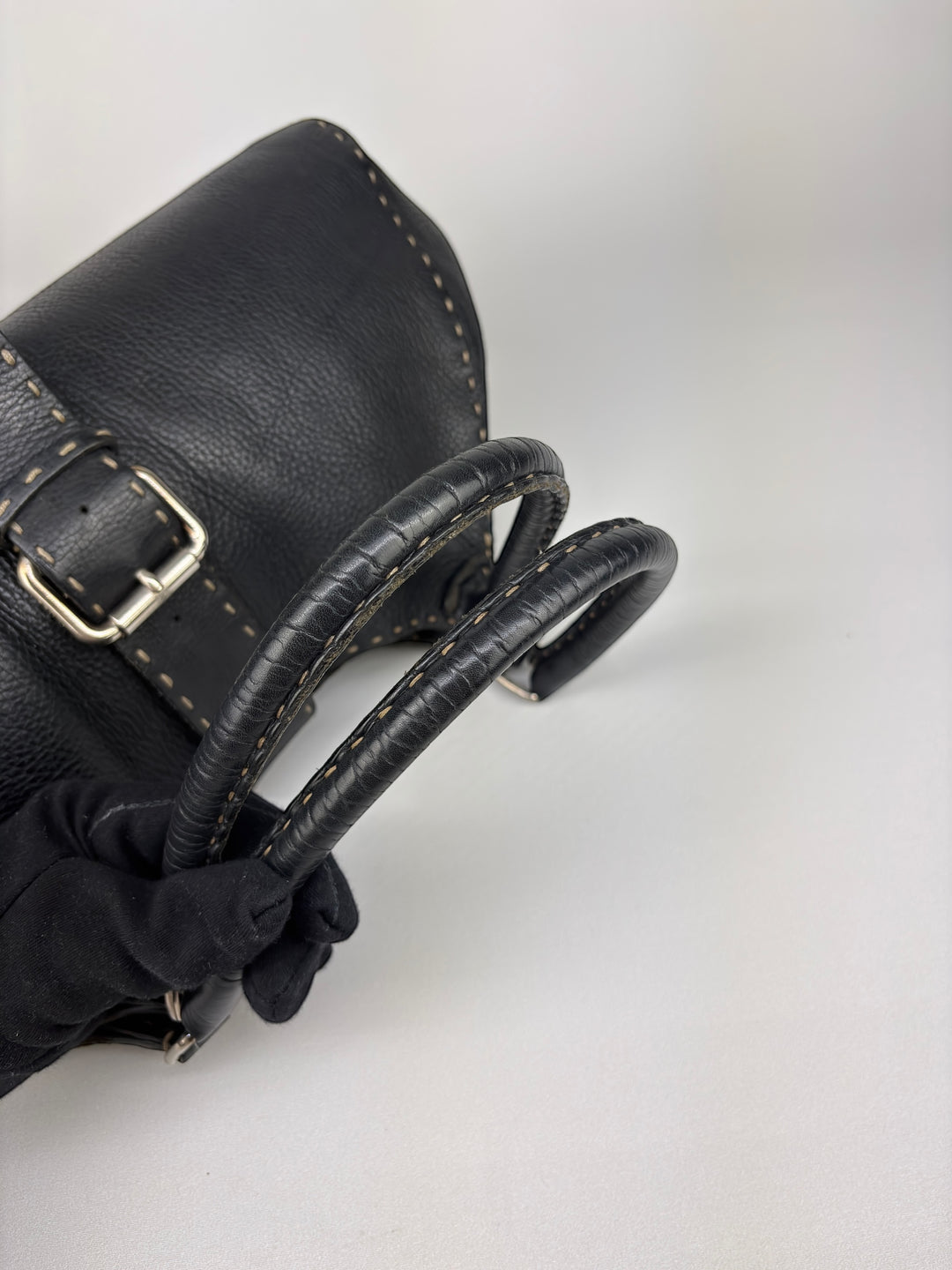 Fendi Selleria-Line Leather Buckle Shoulder-Bag