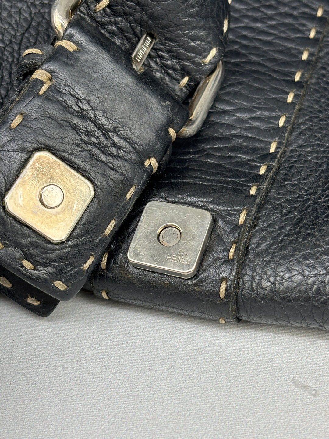 Fendi Selleria-Line Leather Buckle Shoulder-Bag