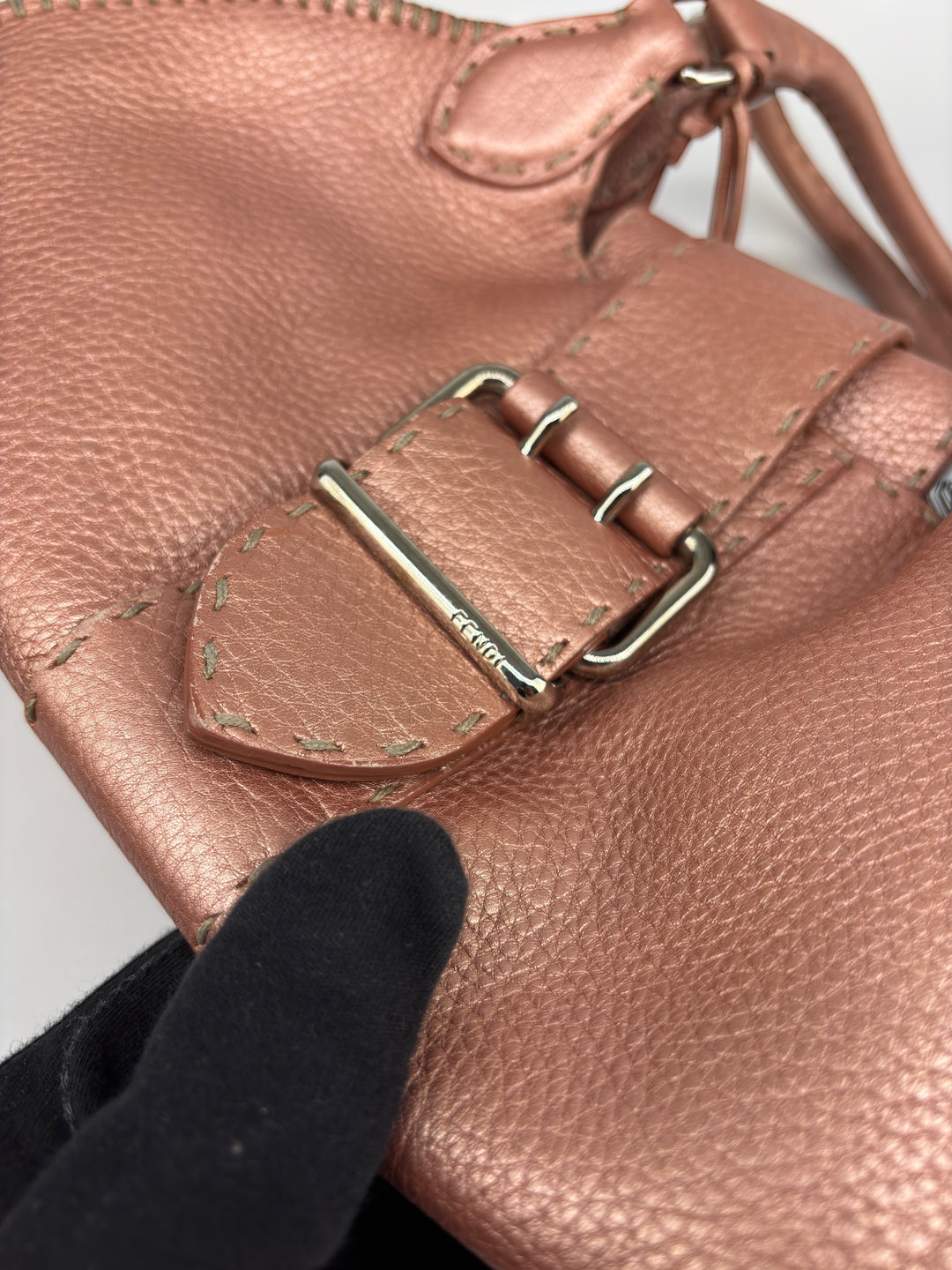 Fendi Selleria Leather Buckle Shoulder-Bag