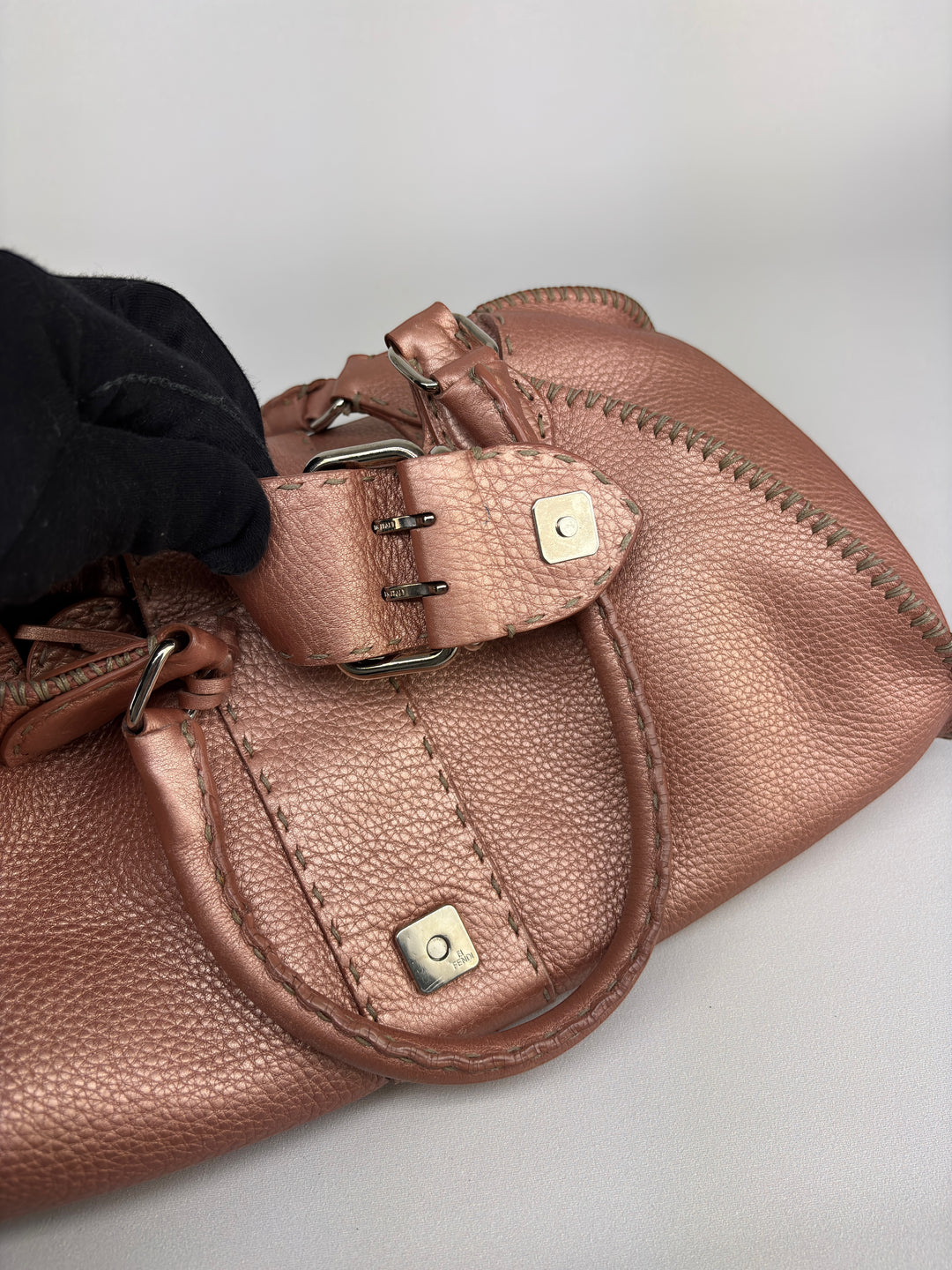 Fendi Selleria Leather Buckle Shoulder-Bag