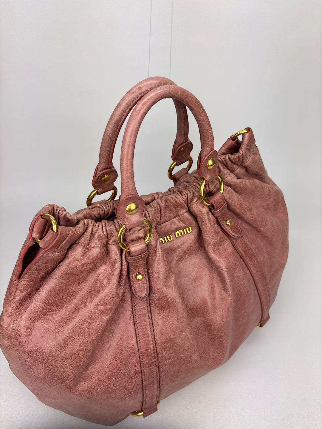 Miu Miu Vitello Lux Hobo / Handbag