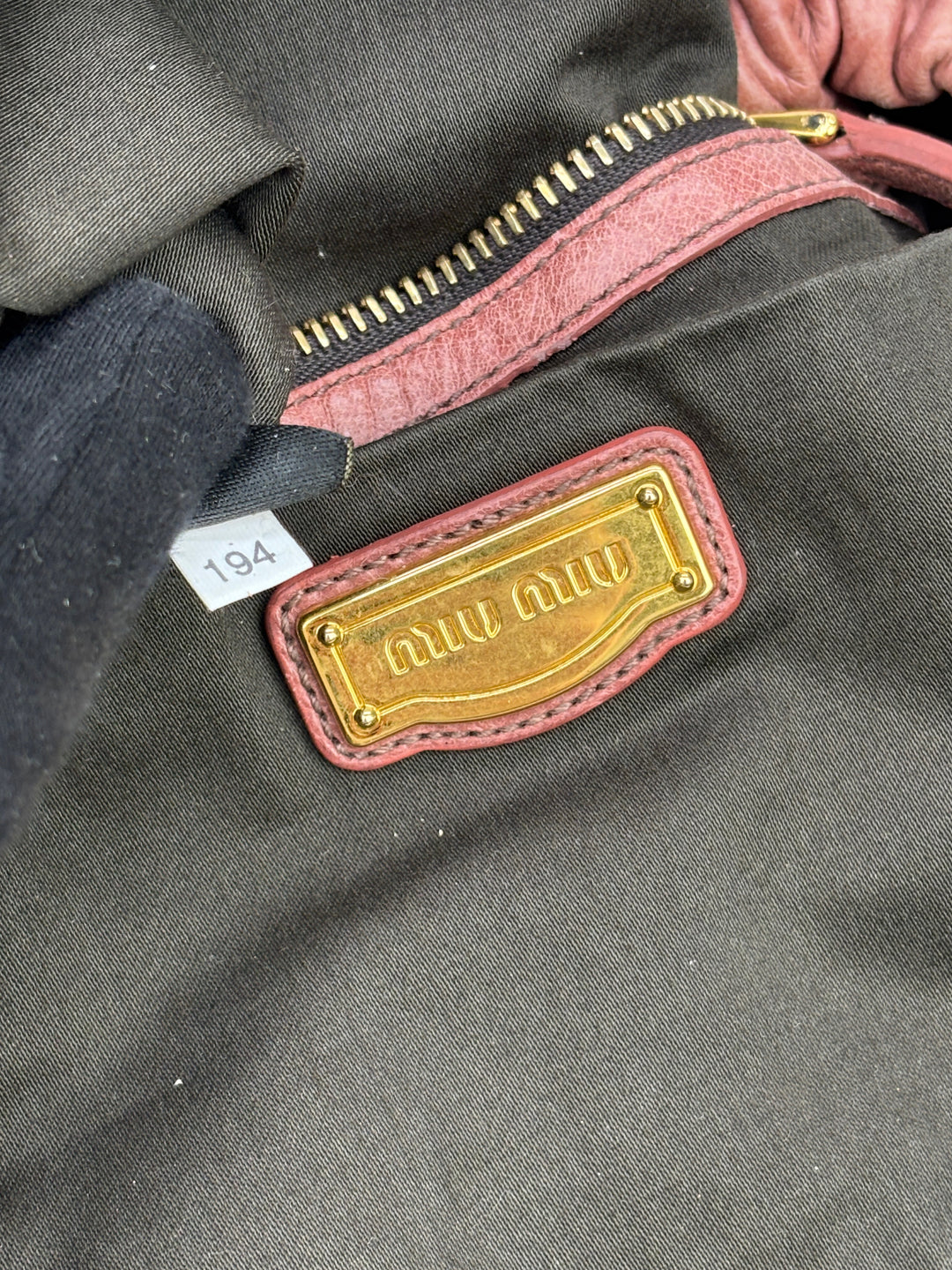 Miu Miu Vitello Lux Hobo / Handbag