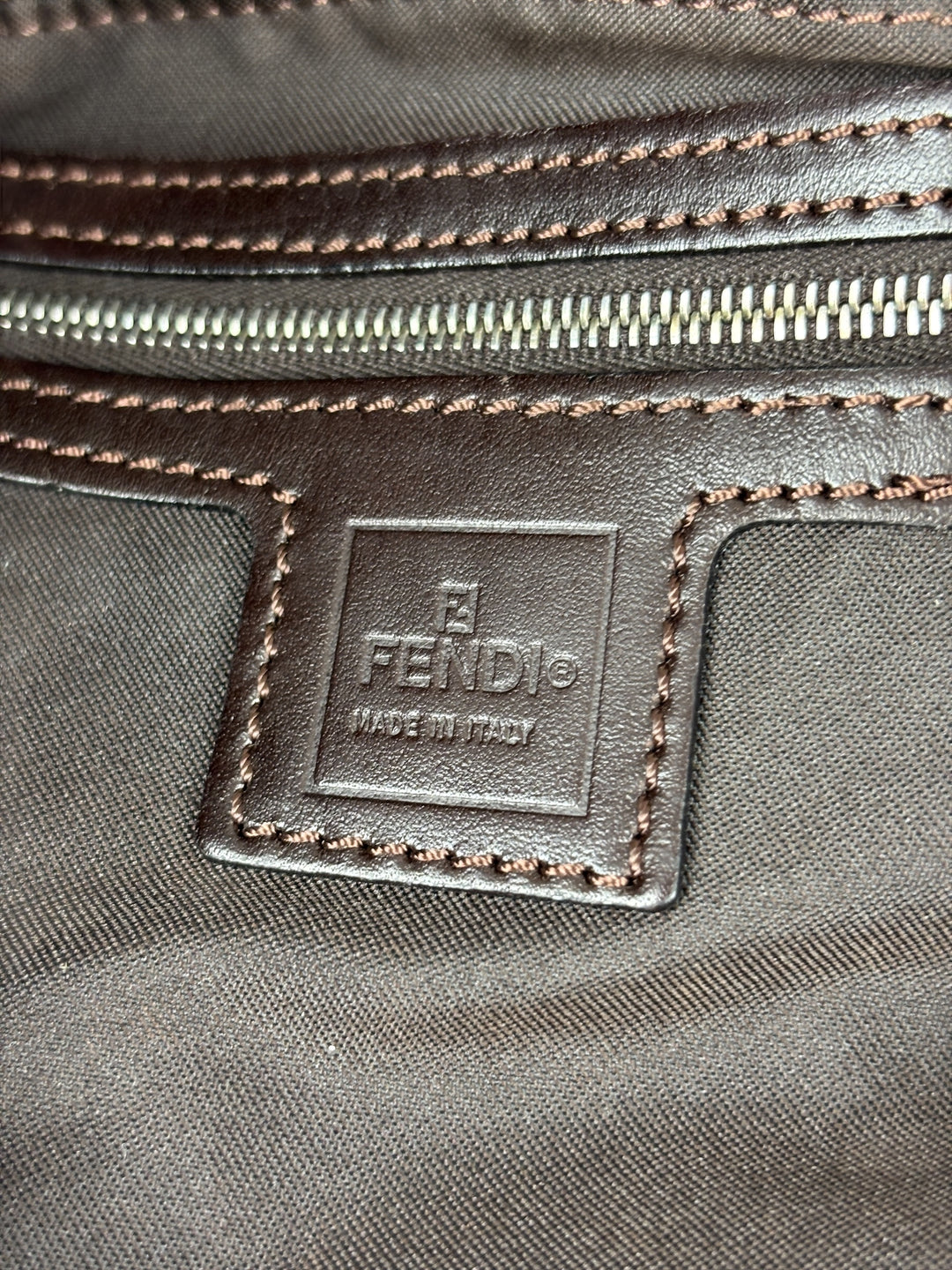 Fendi Zucca Canvas Hobo Shoulder Bag