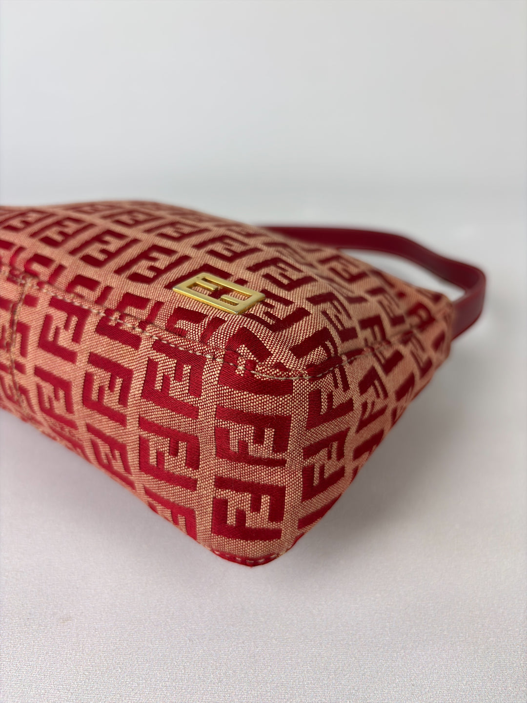 Fendi Zucchino Canvas Small Shoulder Bag