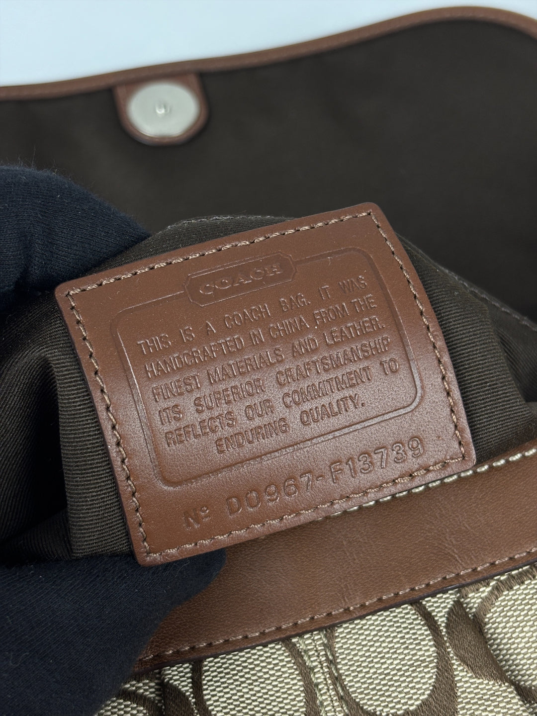 Coach Signature Flap Shoulder Bag
