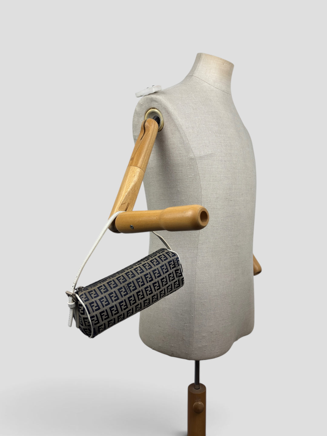 Fendi Zucchino Mini Barrel Pochette / Papillon Handbag
