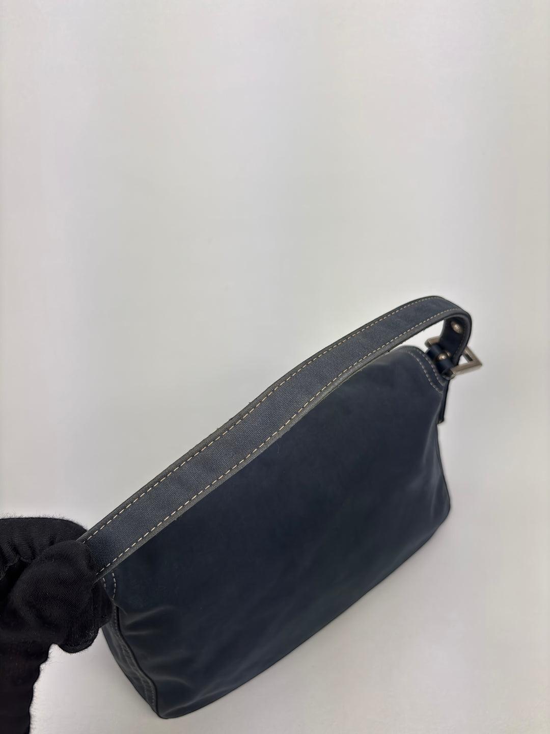 Fendi Mamma Baguette  Denim Shoulder-Bag