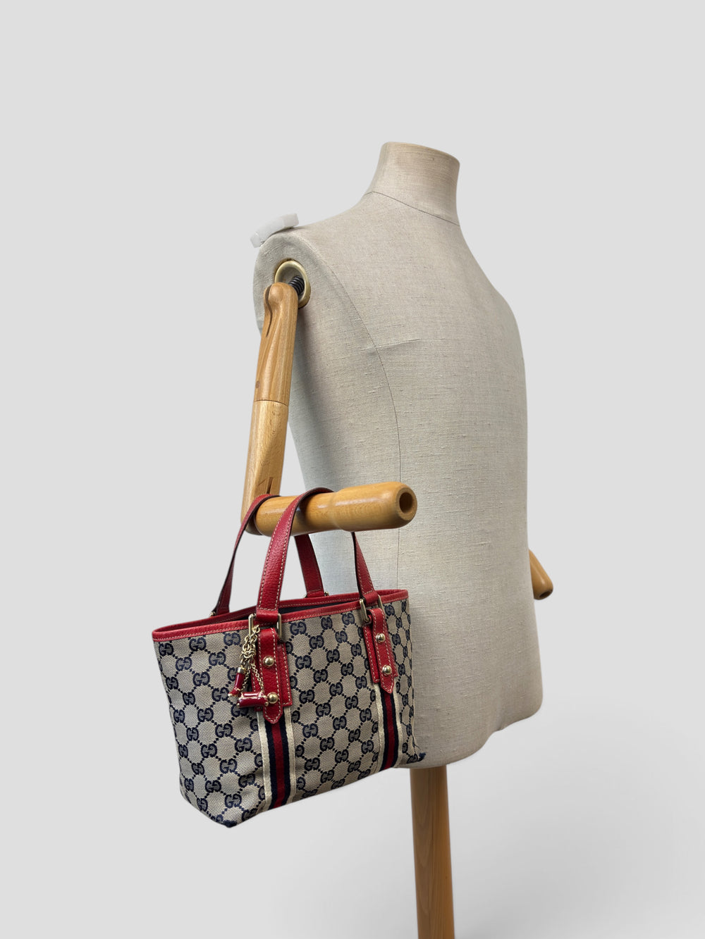 Gucci GG Canvas Web Mini Tote Shoulder Bag