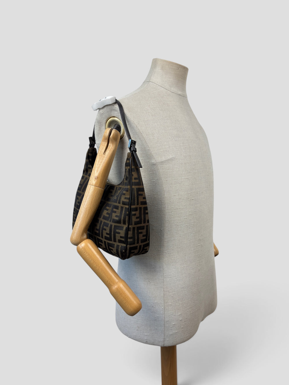 Fendi Zucca Canvas Hobo Shoulder Bag