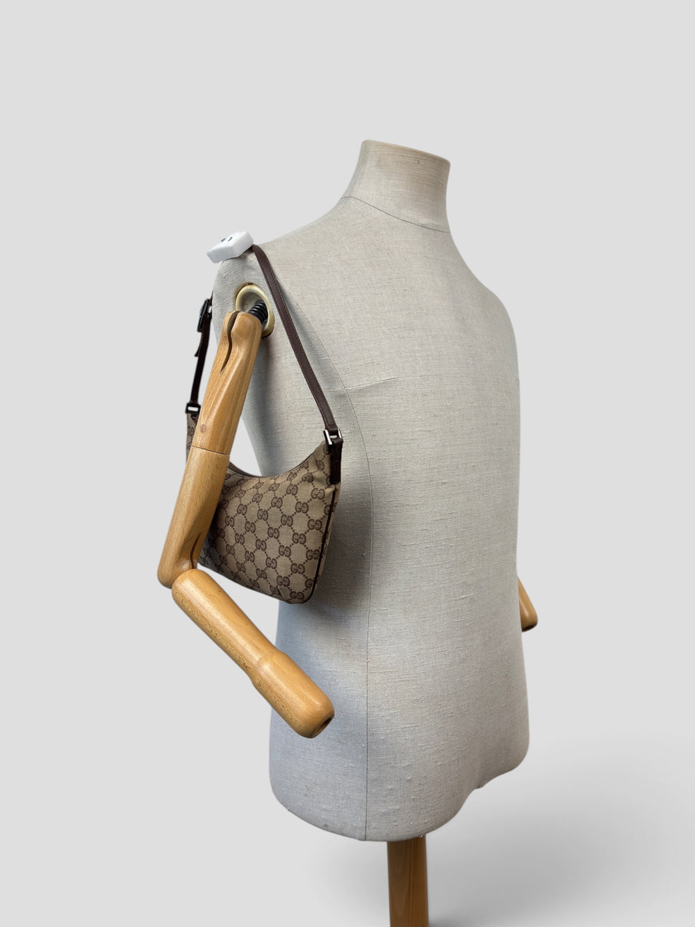 Gucci Croissant GG Canvas Mini Hobo Shoulder Bag