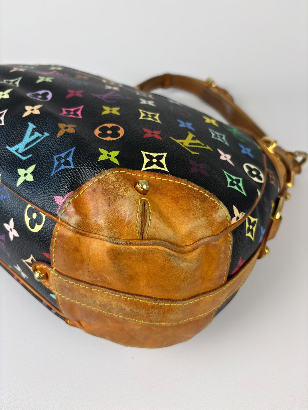 Louis Vuitton Greta Multicolor Black Murakami Hobo Shoulder Bag