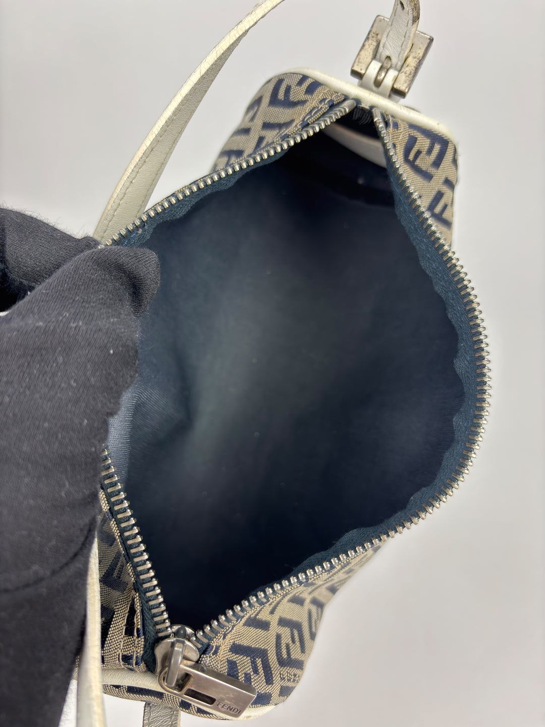 Fendi Zucchino Mini Barrel Pochette / Papillon Handbag