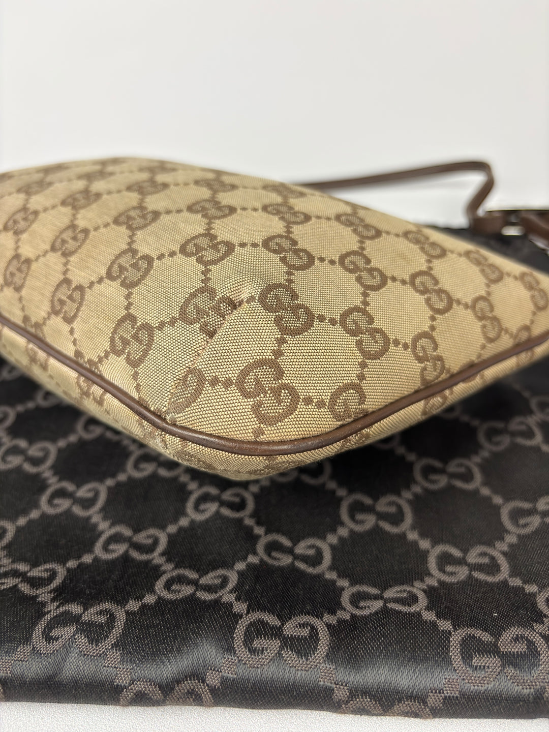 Gucci Croissant GG Canvas Mini Hobo Shoulder Bag