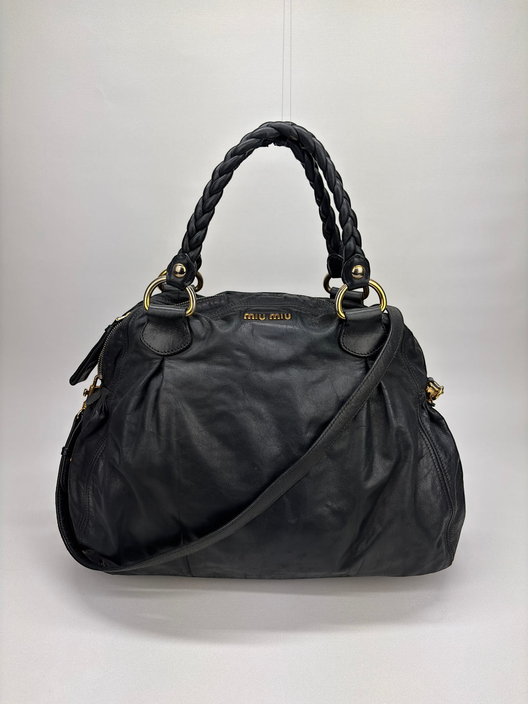 Miu Miu Vitello Lux Bauletto Tote /Shoulder / Crossbody-Bag