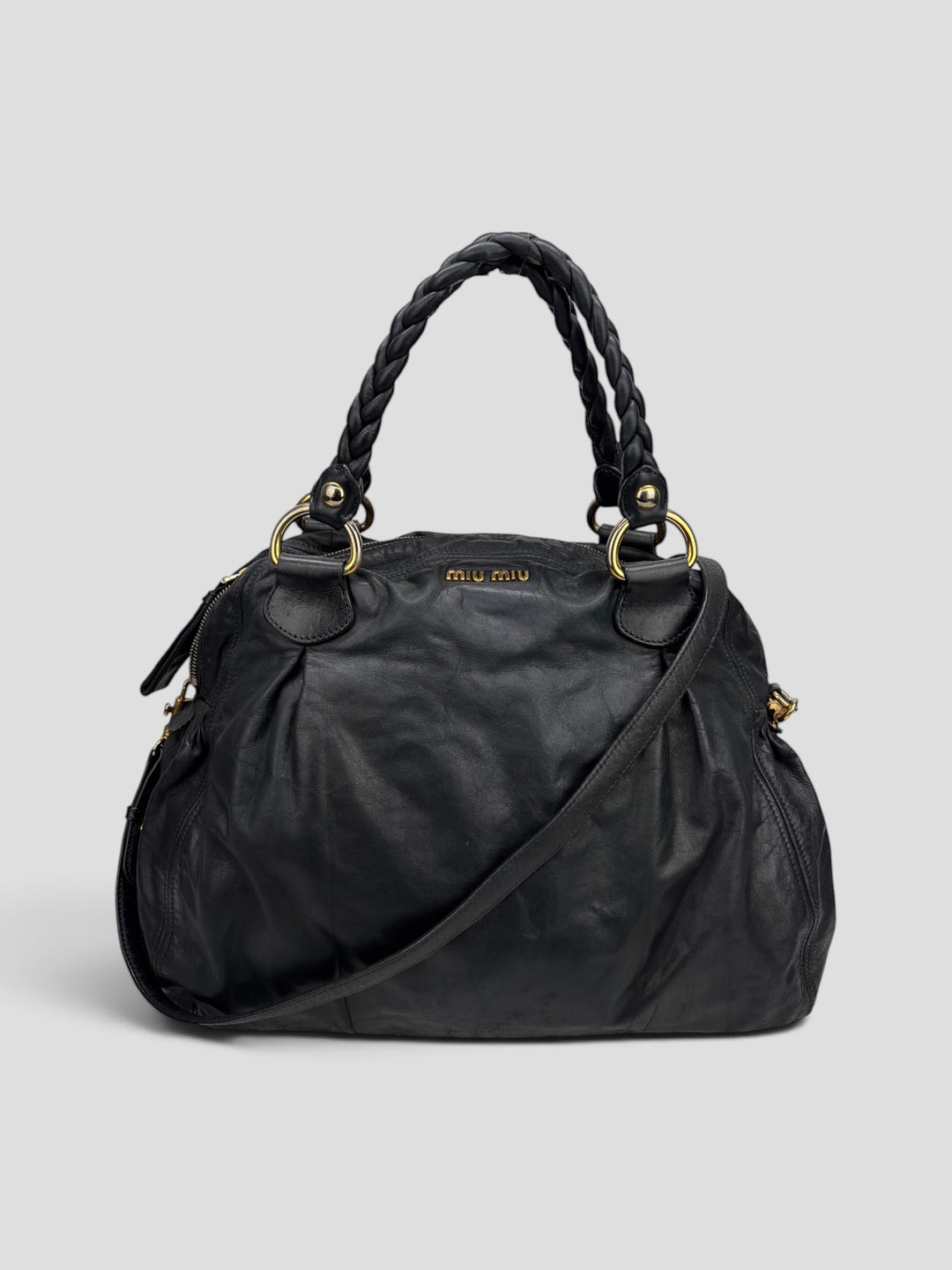 Miu Miu Vitello Lux Bauletto Tote /Shoulder / Crossbody-Bag