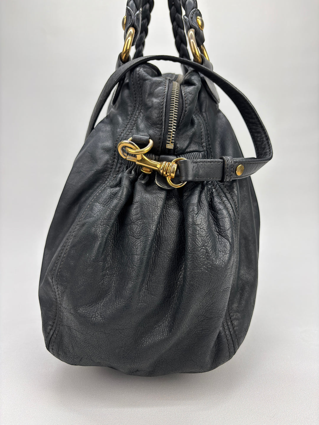 Miu Miu Vitello Lux Bauletto Tote /Shoulder / Crossbody-Bag