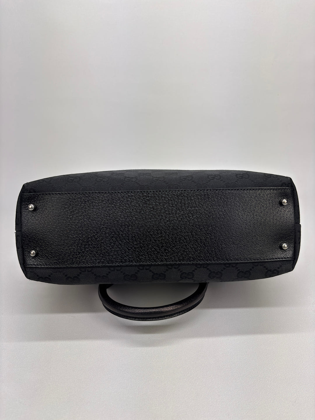 Gucci GG Black Canvas Mini Boston-Handbag