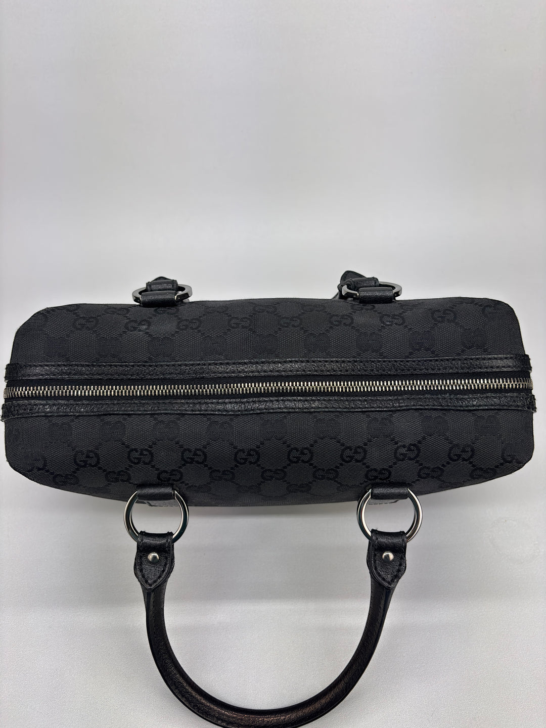 Gucci GG Black Canvas Mini Boston-Handbag