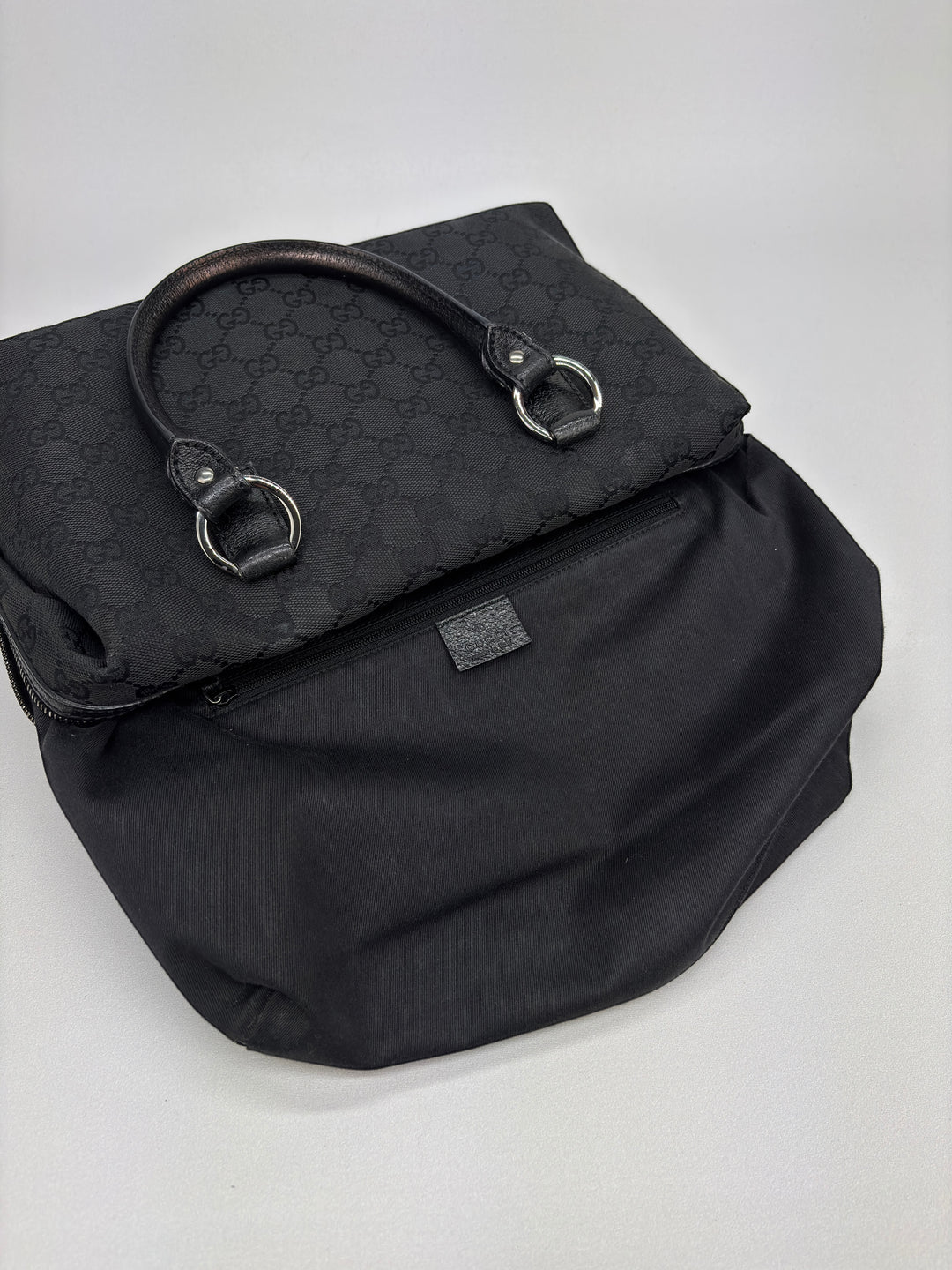 Gucci GG Black Canvas Mini Boston-Handbag