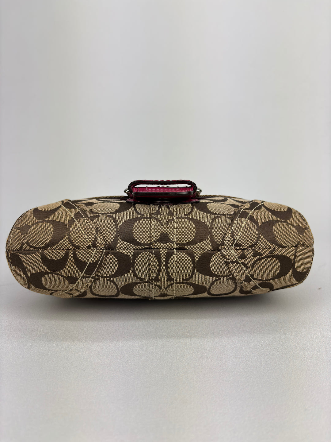 Coach Signature Stripe Buckle Flap Shoulder-Bag