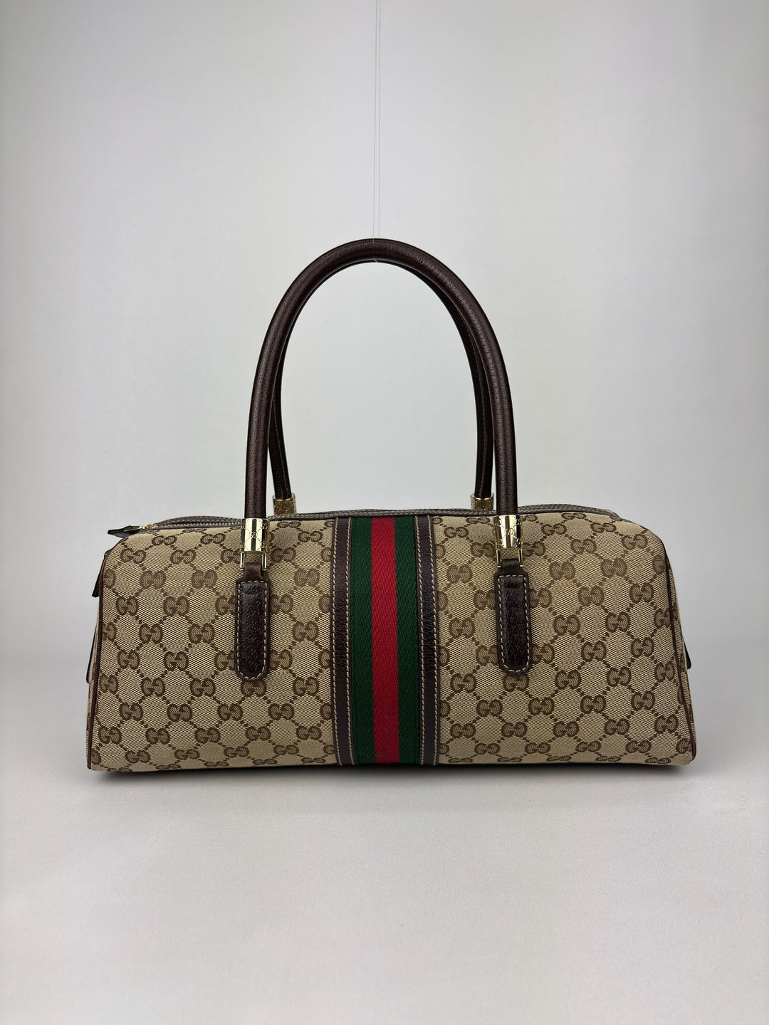 Gucci GG Canvas Web Boston Shoulder-Bag
