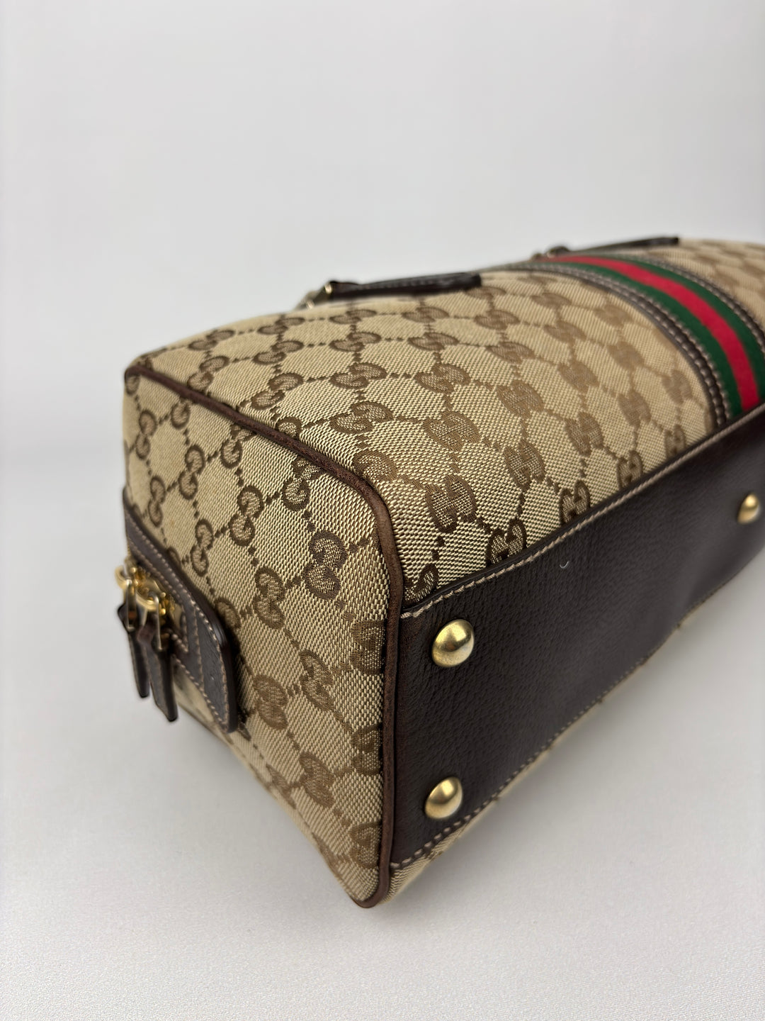 Gucci GG Canvas Web Boston Shoulder-Bag