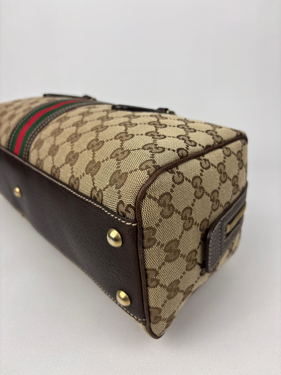 Gucci GG Canvas Web Boston Shoulder-Bag