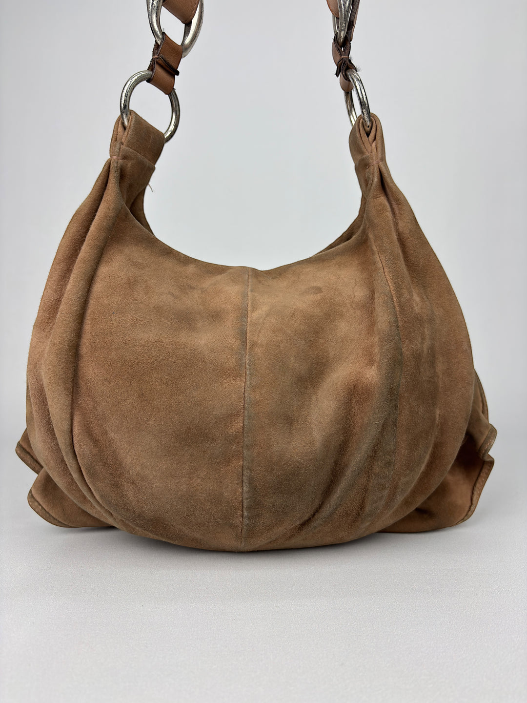 Yves Saint Laurent Ruffle Suede Shoulder-Bag