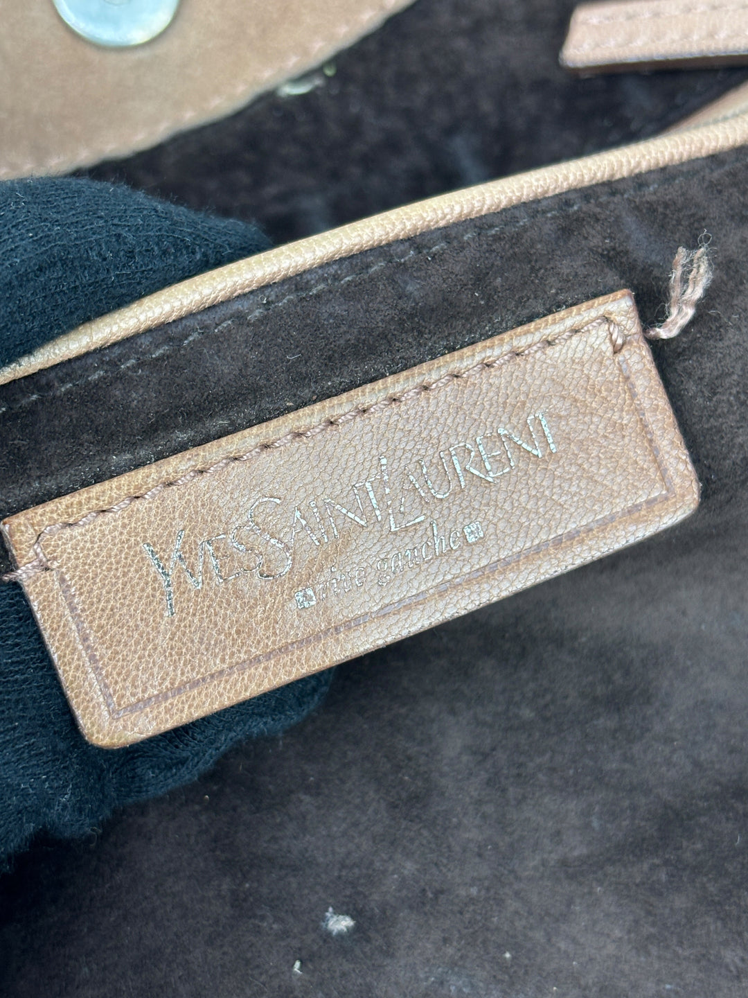 Yves Saint Laurent Ruffle Suede Shoulder-Bag