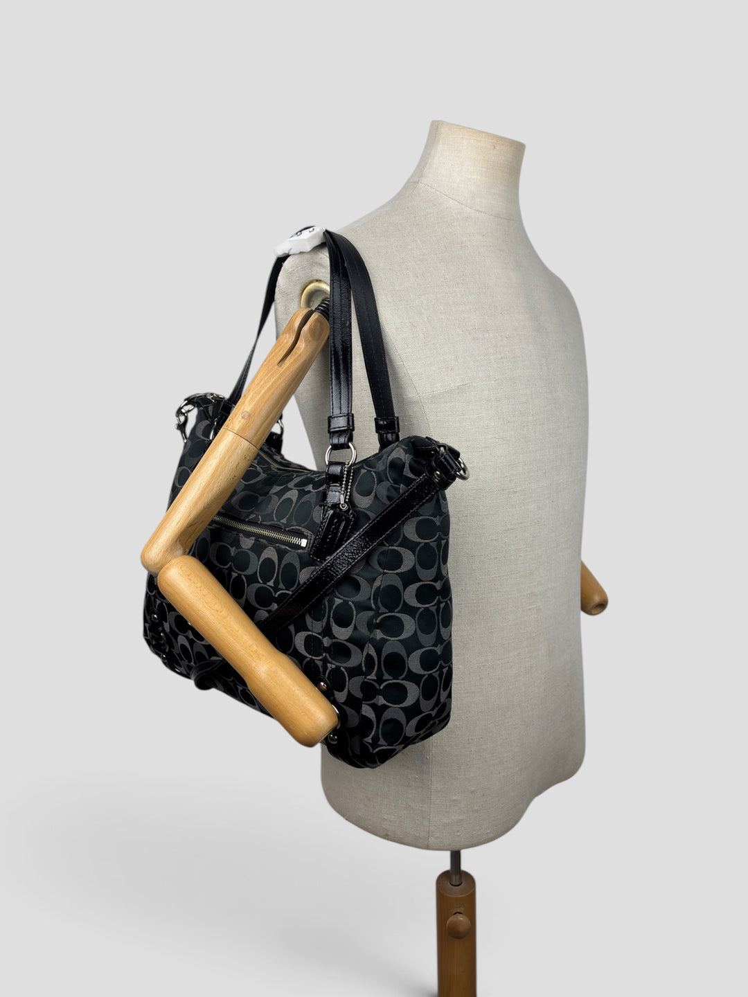Coach Signature Stripe Convertible Tote / Shoulder / Crossbody-Bag