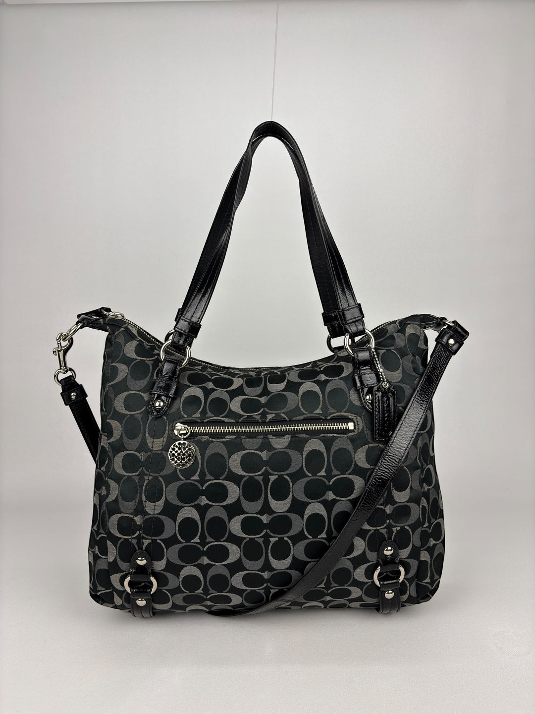 Coach Signature Stripe Convertible Tote / Shoulder / Crossbody-Bag