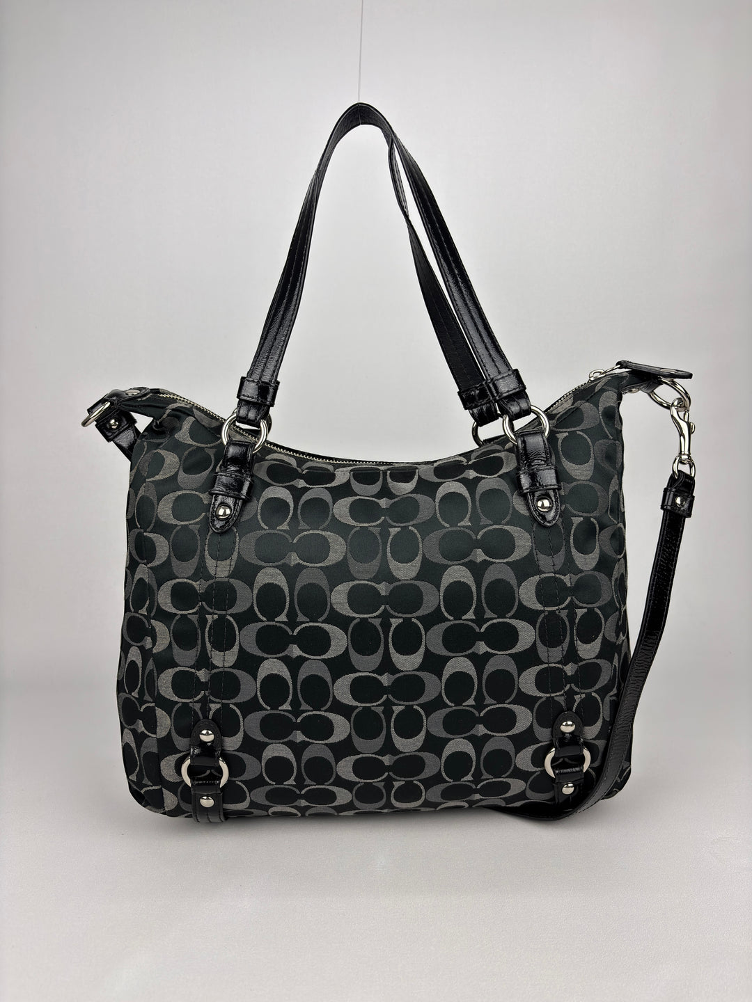 Coach Signature Stripe Convertible Tote / Shoulder / Crossbody-Bag