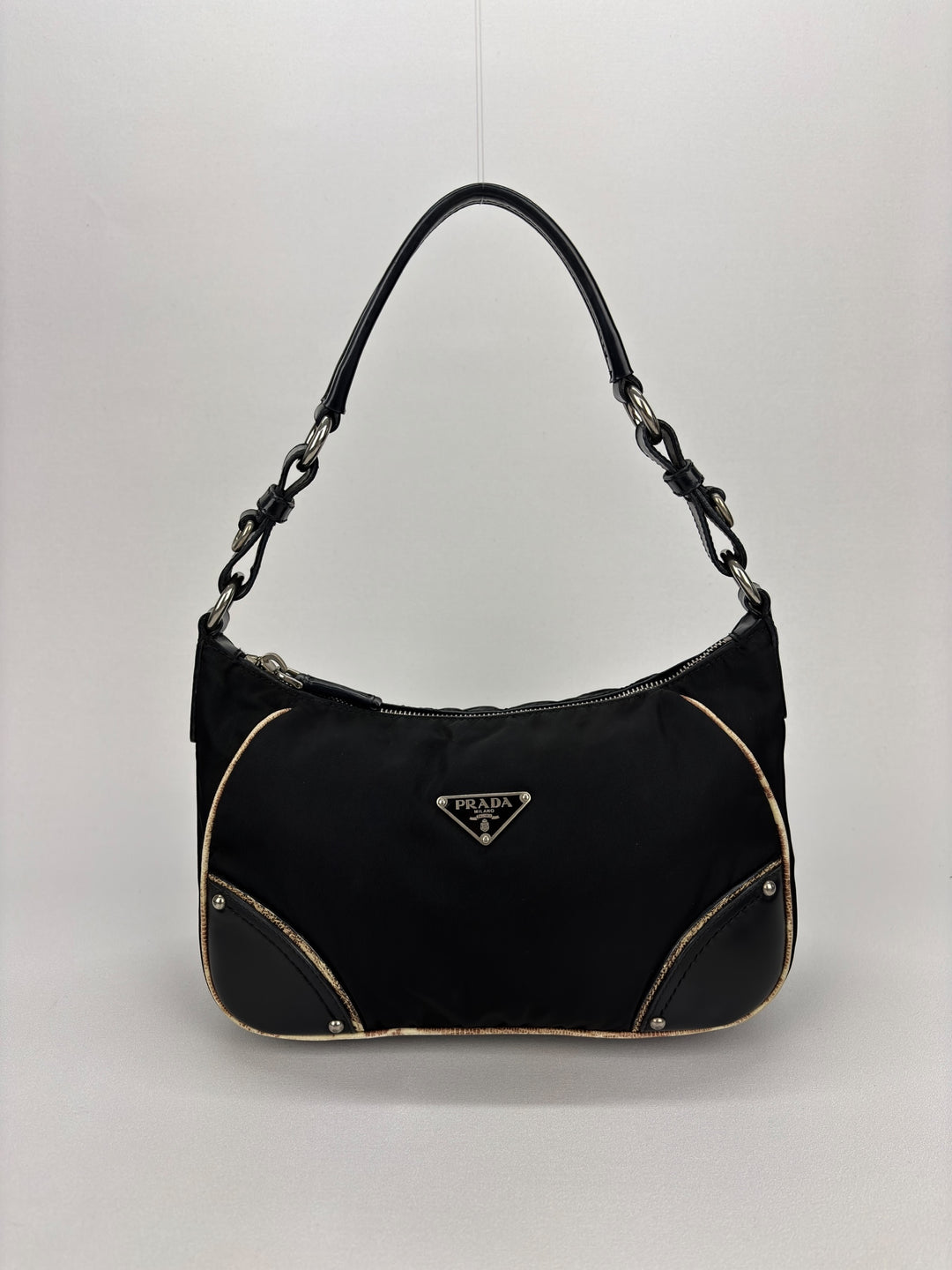 Prada Nylon Snake Optic Hobo Shoulder-Bag