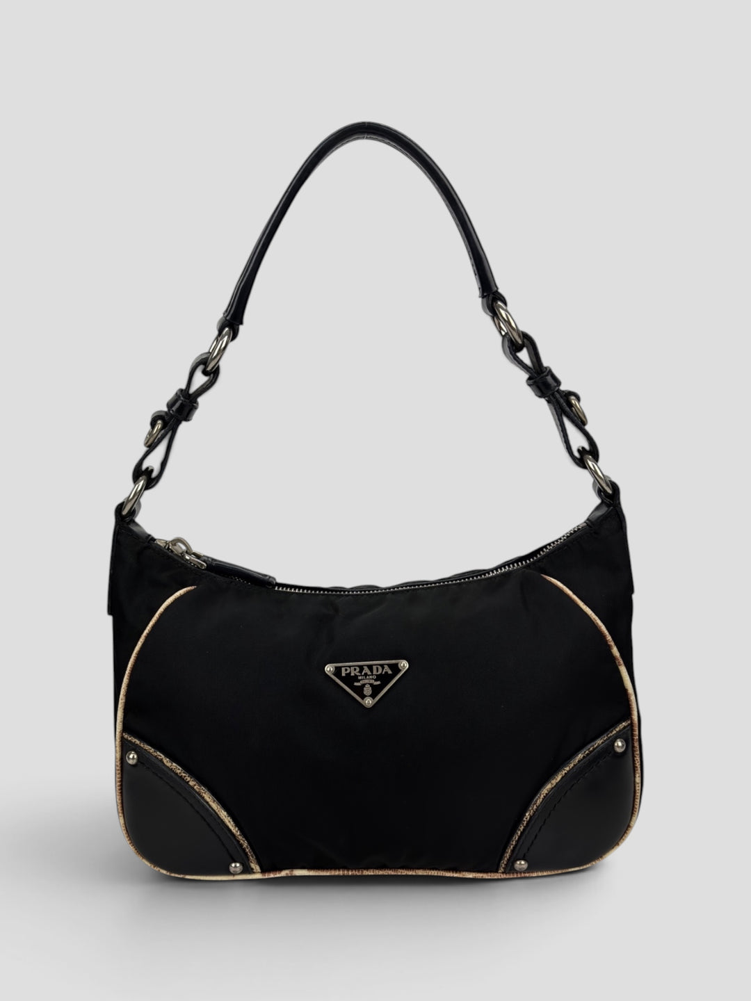 Prada Nylon Snake Optic Hobo Shoulder-Bag