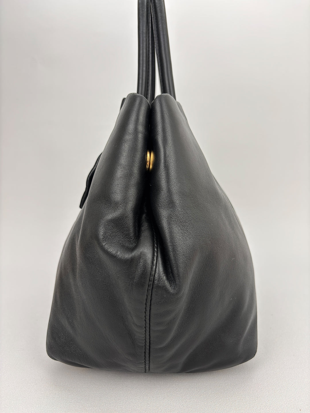 Prada Vitello Leather Bow Ribbon Tote / Handbag