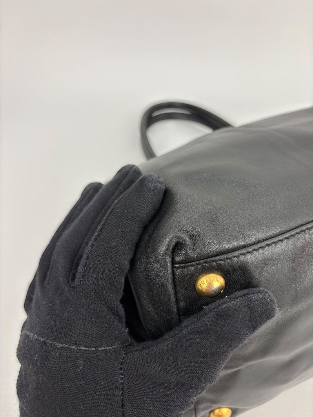 Prada Vitello Leather Bow Ribbon Tote / Handbag