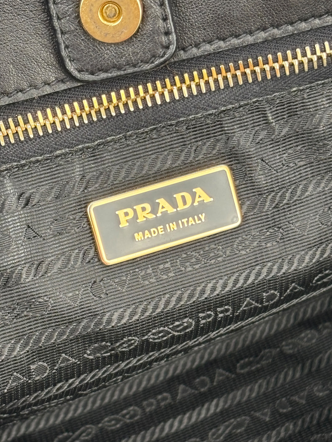 Prada Vitello Leather Bow Ribbon Tote / Handbag
