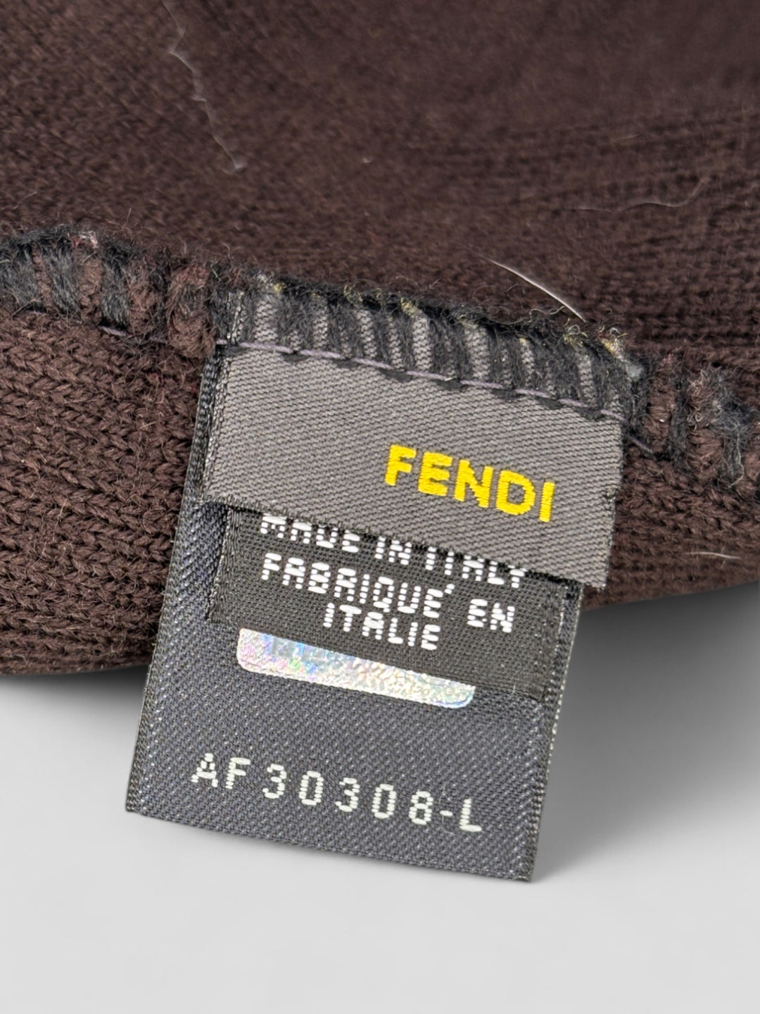 vintage fendi beanie braun unisex, second hand fendi hat black
