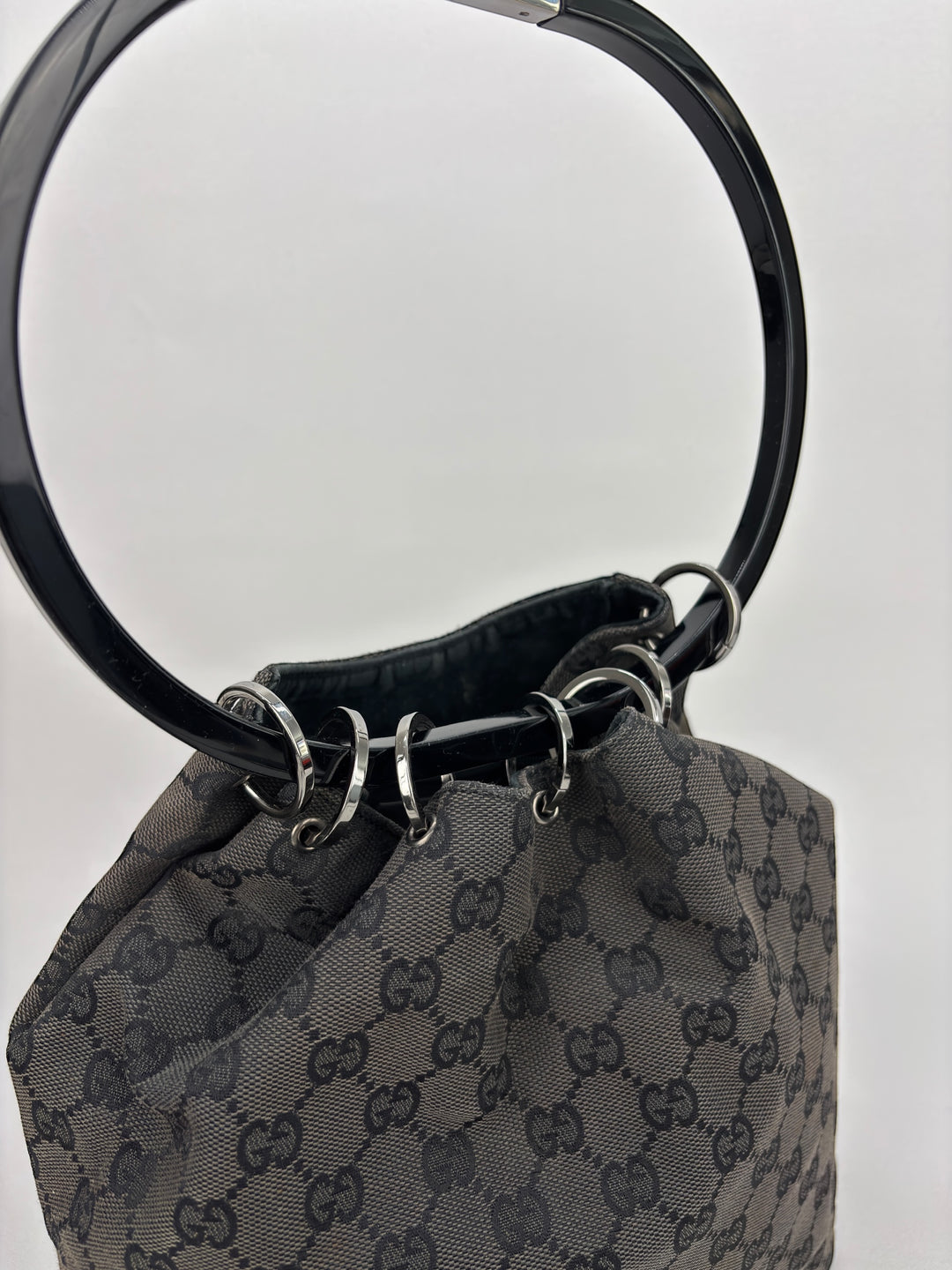 Gucci by Tom Ford GG Canvas Acrylic Ring Bucket Bag