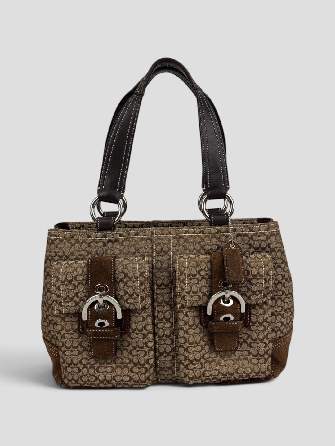 Coach Signature Buckle Soho Multi Pocket Tote / Shoulder-Bag